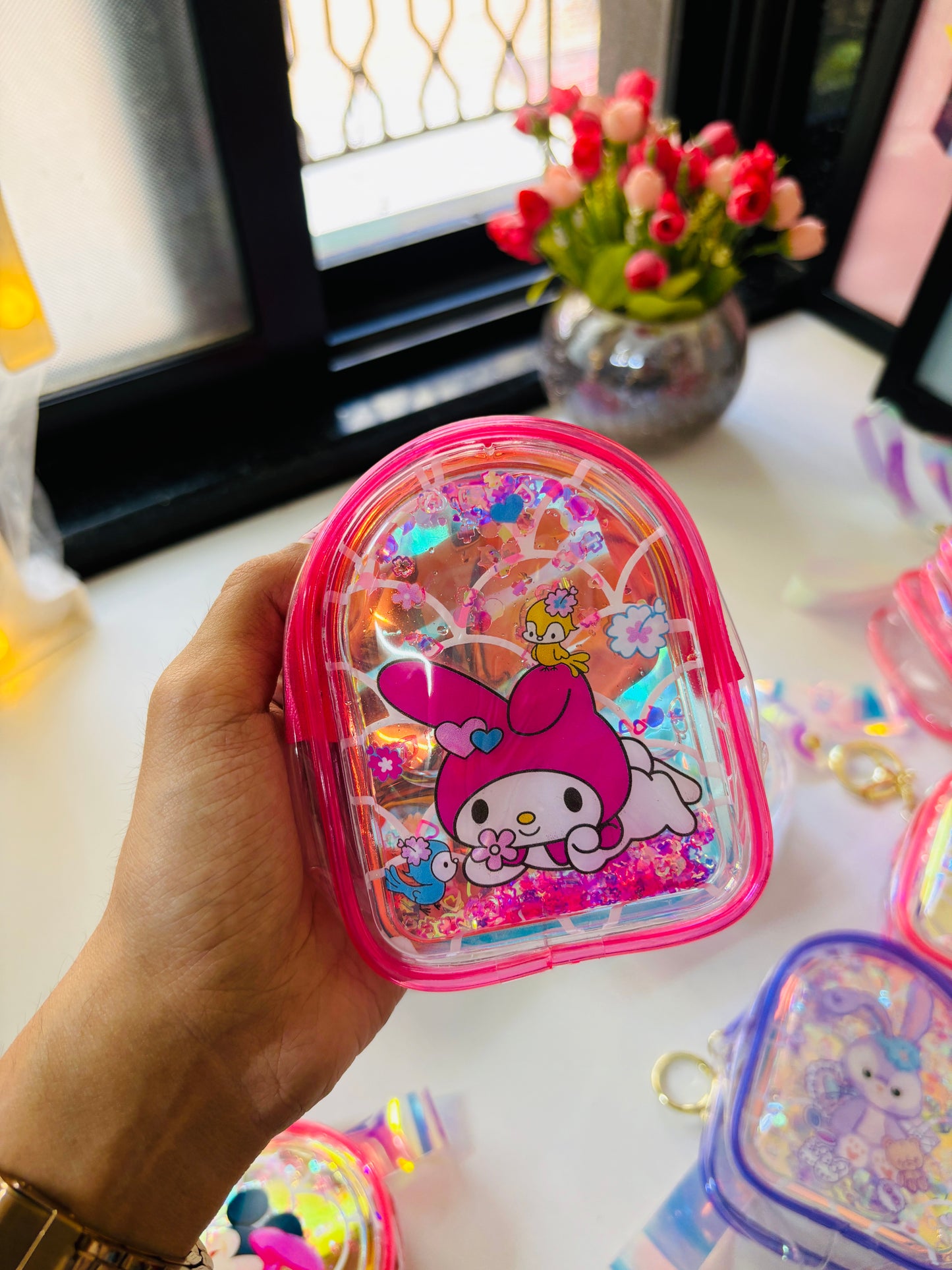 Holographic Keychain Pouches 🌸