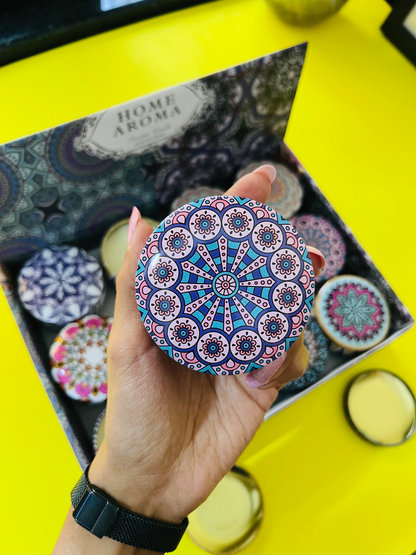 Mandala Tin Candles 🪔