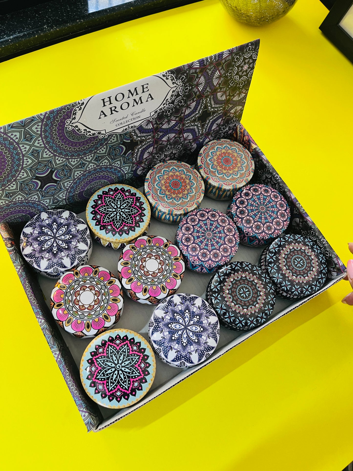 Mandala Tin Candles 🪔