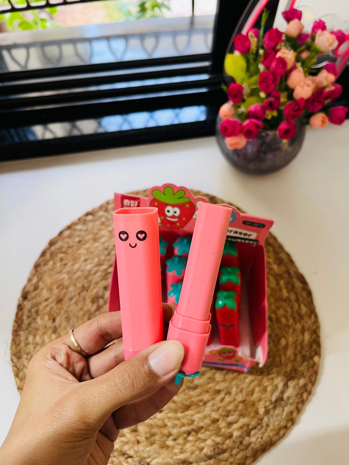 Strawberry Erasers