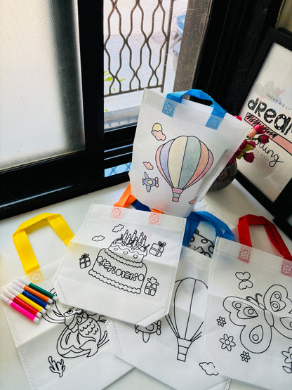 DIY Colouring Bags