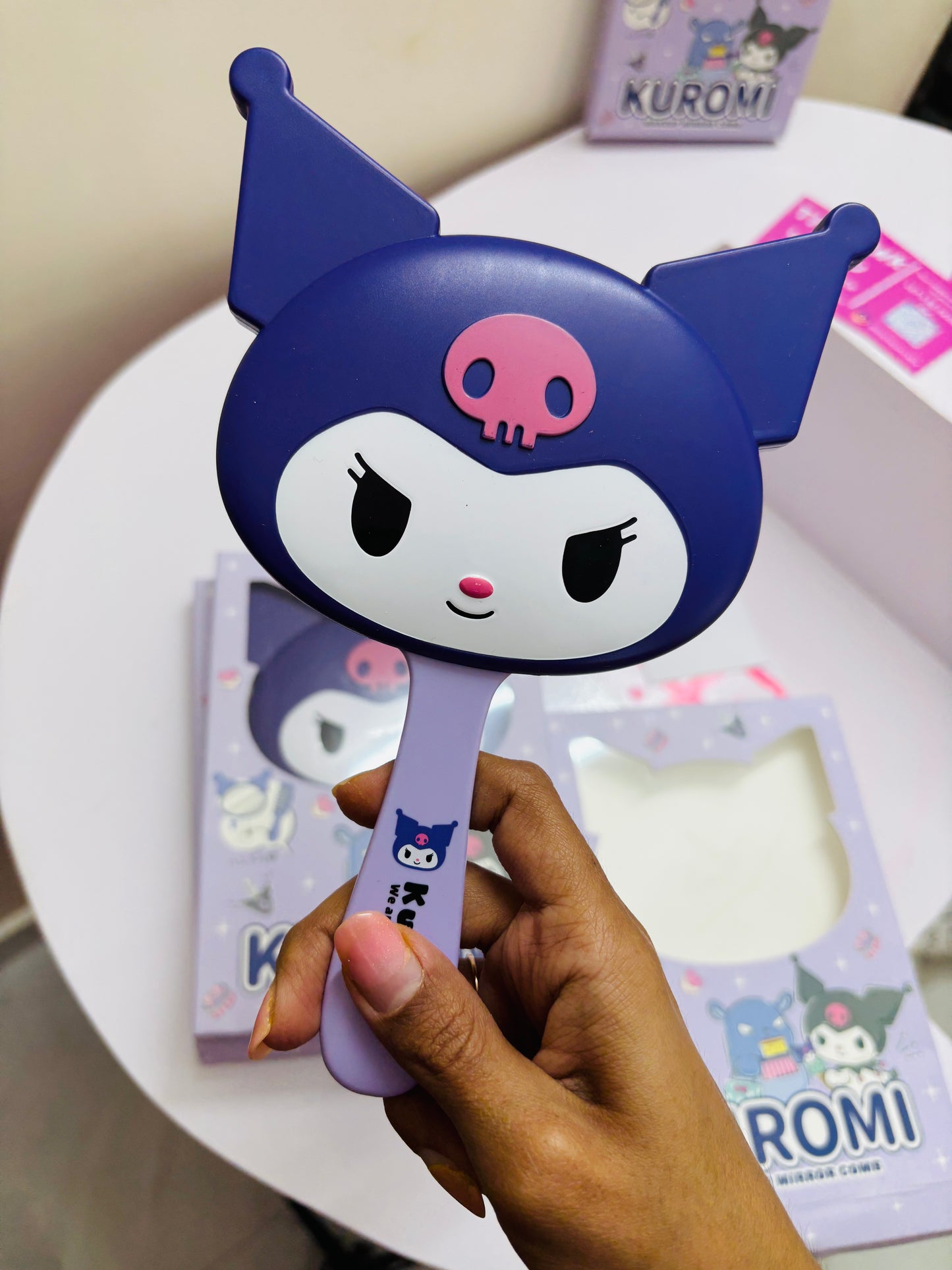 Kuromi Mirror with Comb