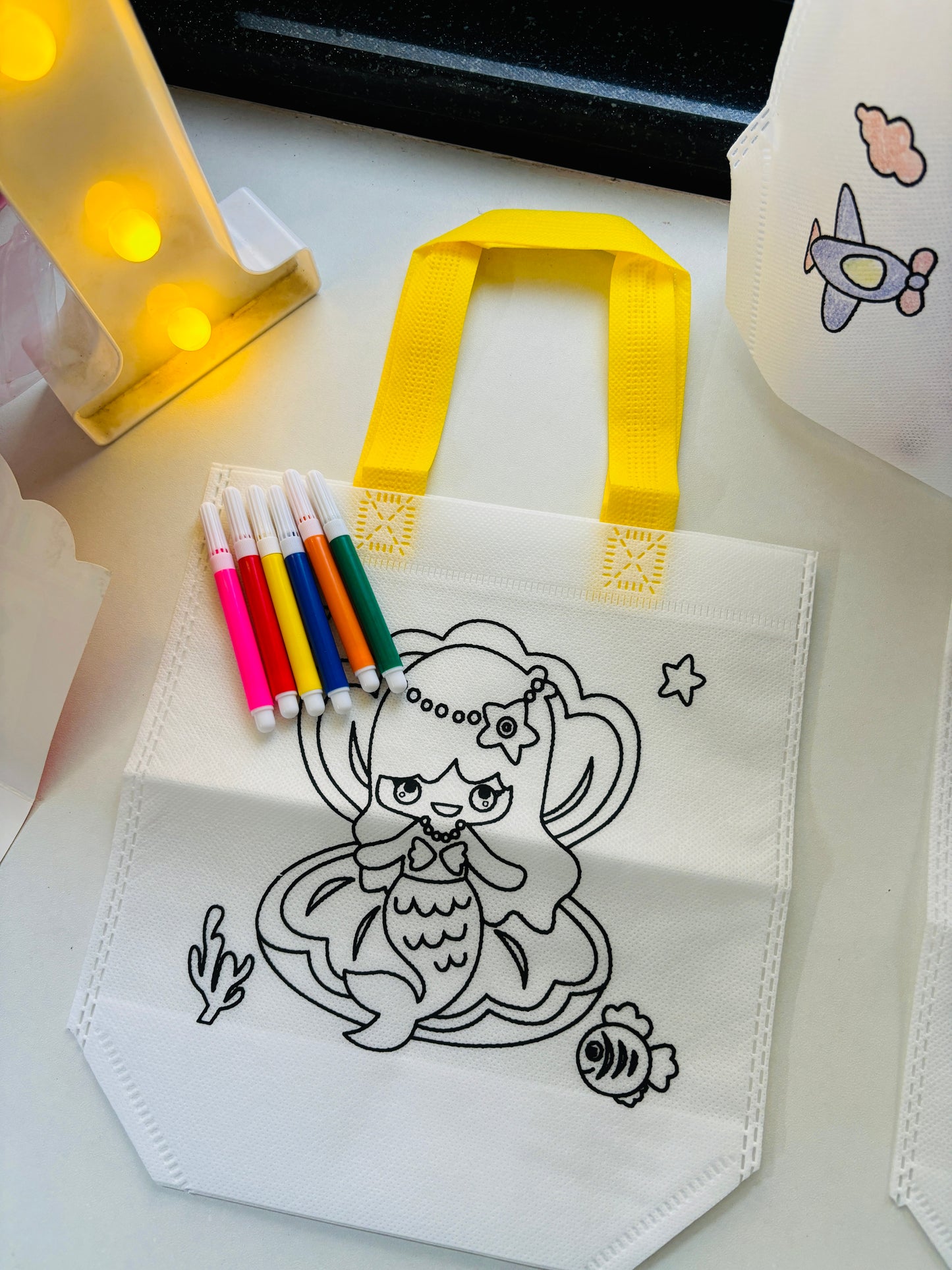 DIY Colouring Bags