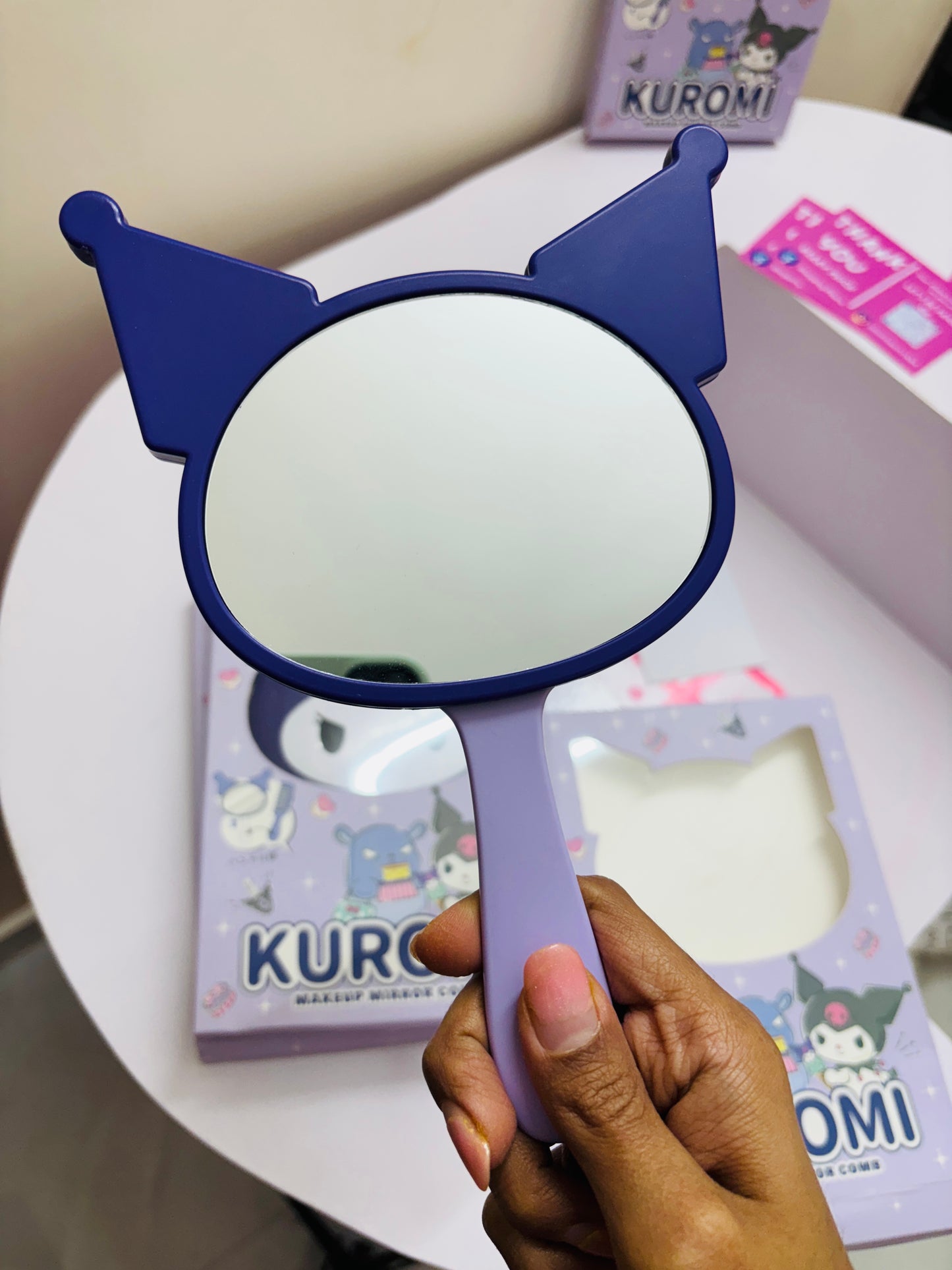 Kuromi Mirror with Comb