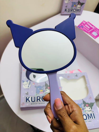 Kuromi Mirror with Comb