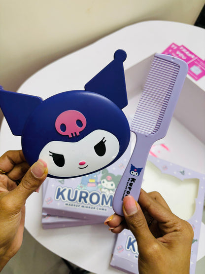 Kuromi Mirror with Comb