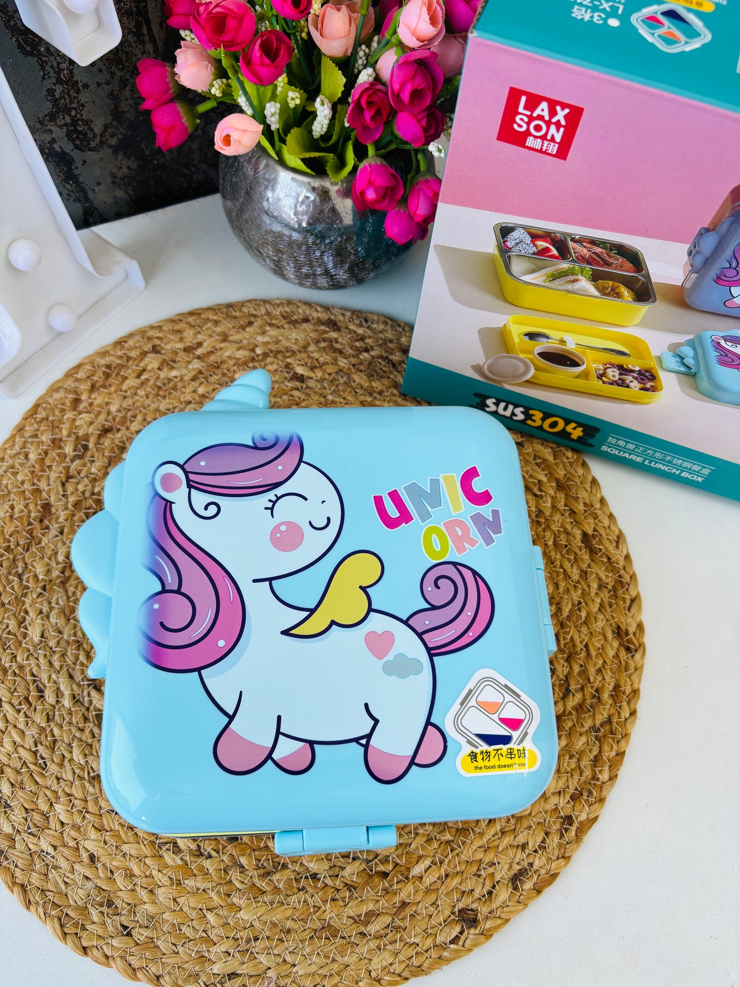 Unicorn Bento Steel lunch box