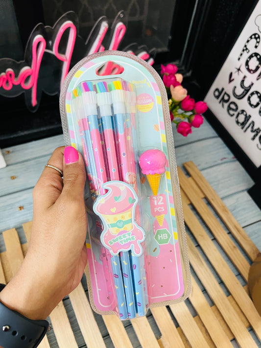 Candy Pencils Eraser Set