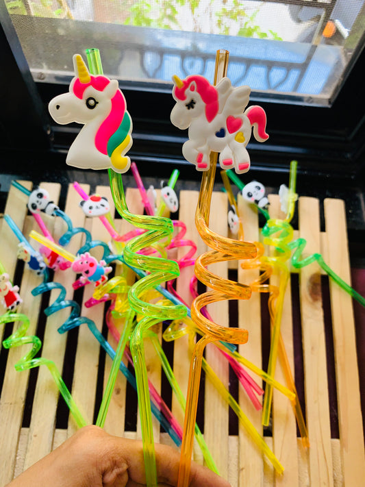 Unicorn Spiral Straw
